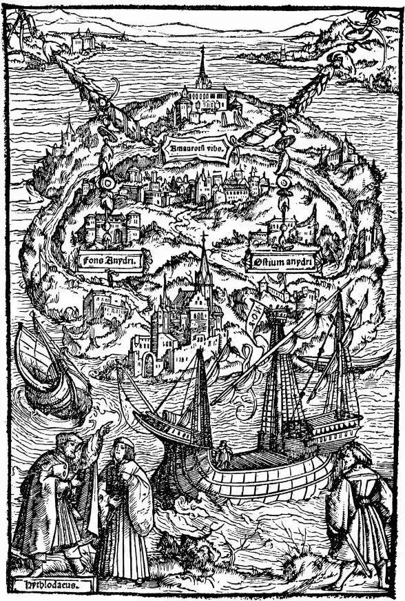 在“海市计划”中的众多历史参照中，陶渊明的《桃花源记》（图为齐白石的《桃源地》）和托马斯·摩尔的《乌托邦》是两个最重要的参照。