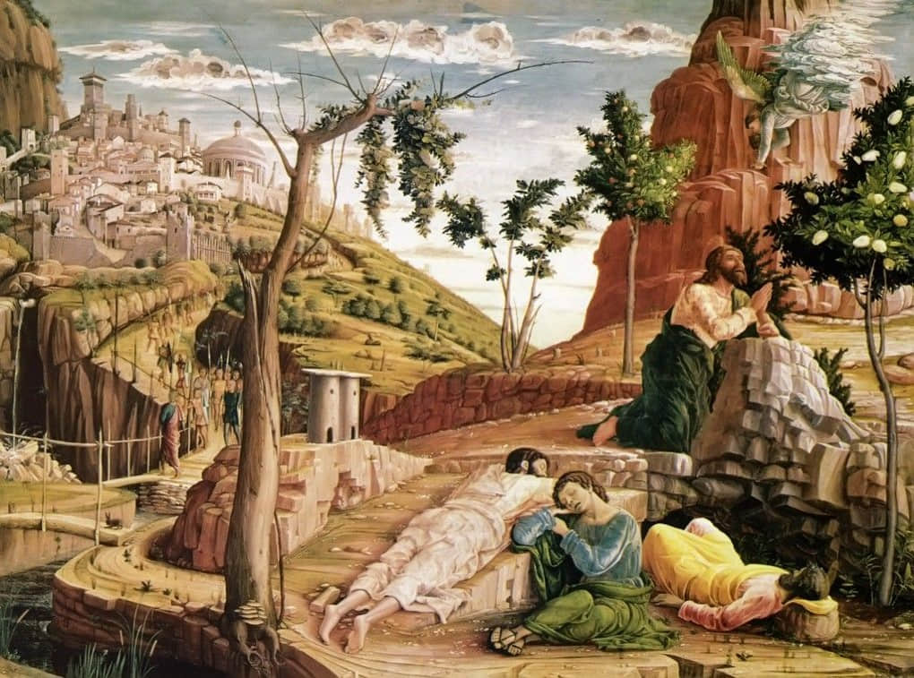 △ The Garden of Gethsemane，1470，安德烈亚·曼特尼亚（阿尔托并未指明具体哪一幅画，本幅为朱涛所选，仅供参考。）