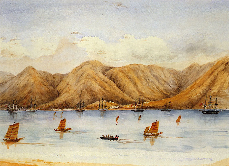 记录香港岛的水彩画，John H.Collins，1841 ©️香港艺术馆