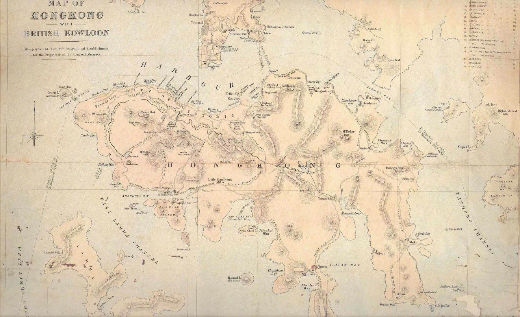 香港岛1888年地图 ©️Wikipedia