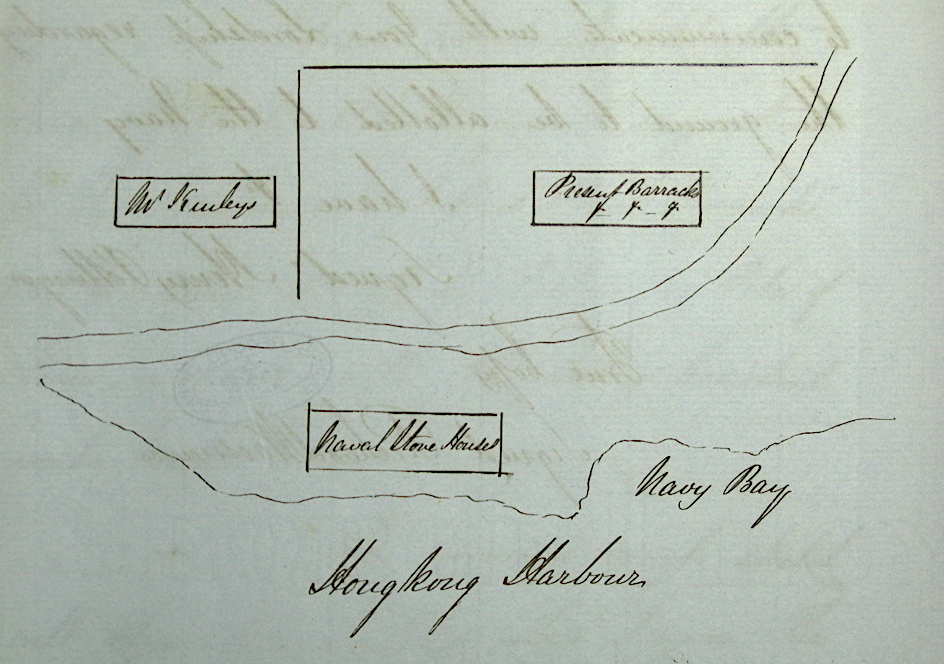 璞鼎查的手稿提案，提议继续扩张西角军营 ©️英国国家档案馆