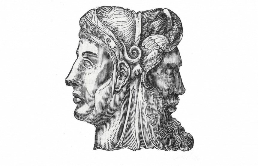 古罗马神话中的双面门神 Janus （网络图片）