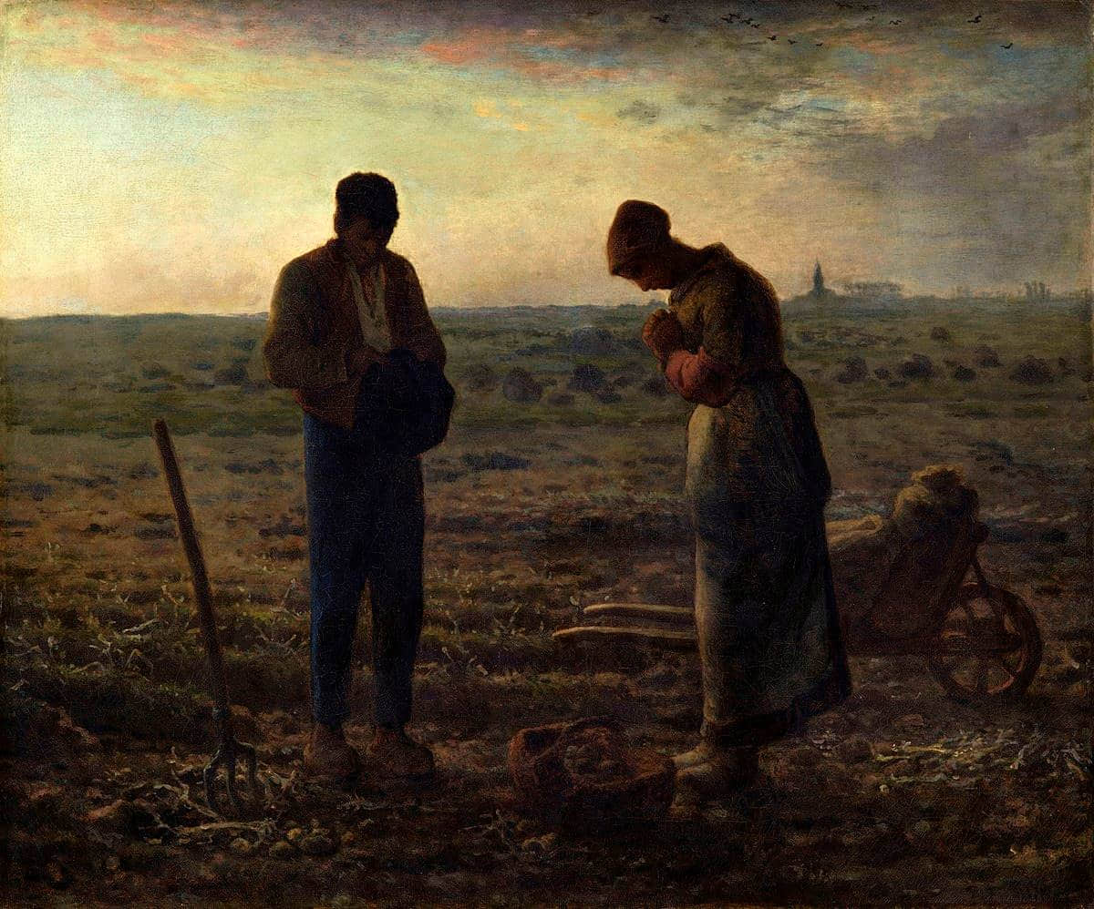 《晚祷（L'Angélus）》，1858 ©️米勒