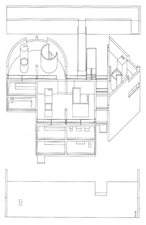 One-Half House，1966，by John Hejduk